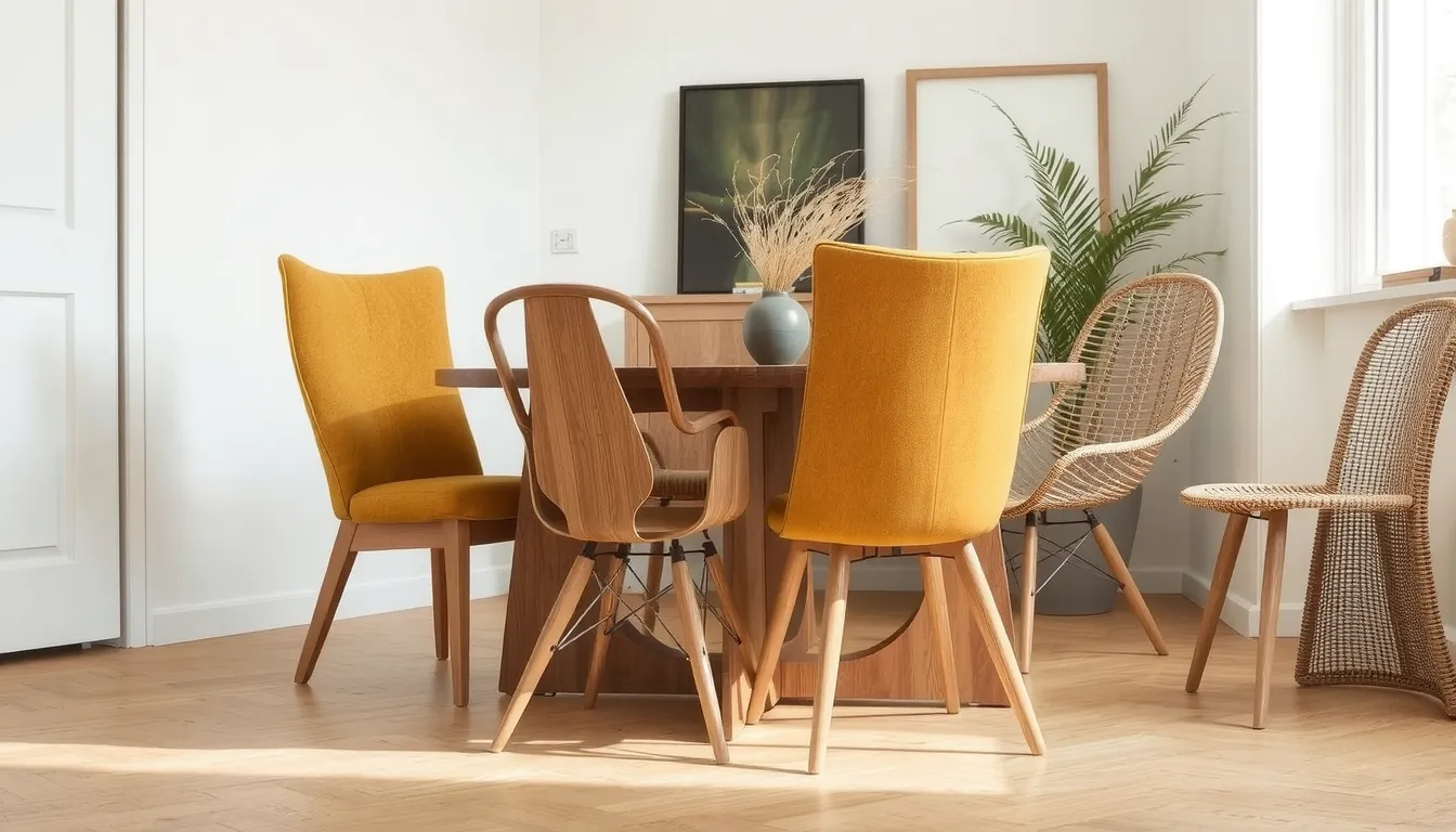 chaises dépareillées salle à manger