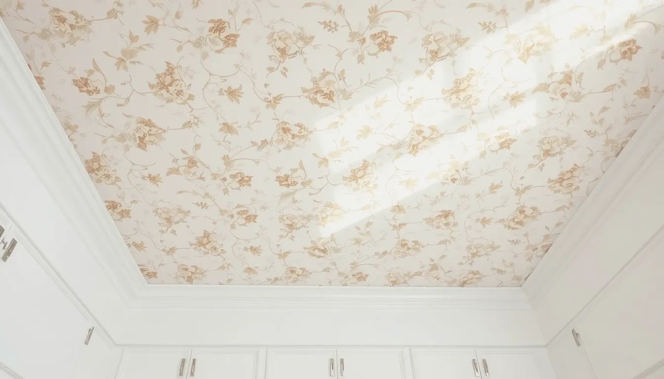 papier peint au plafond