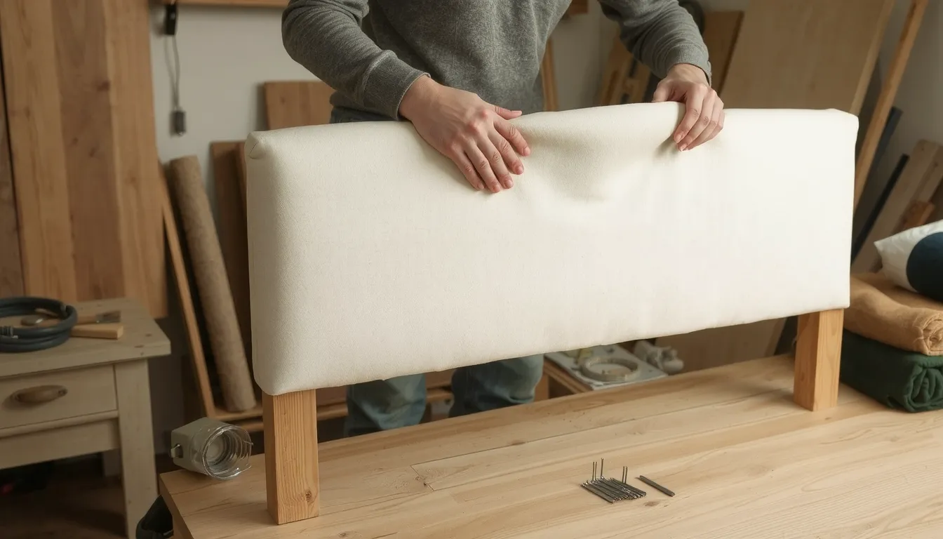 fabriquer tete de lit tissu
